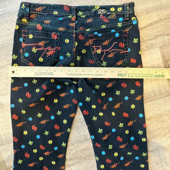 Vintage Ruff Ryder Denim Jeans Iconic logo Pattern Womens 11/12 Y2K Hip Hop RARE - Picture 6 of 10